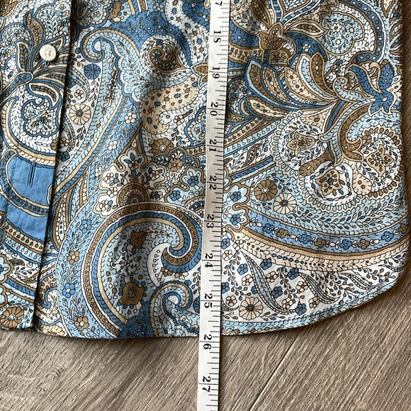 Tommy Hilfiger Blue and brown Paisley, cotton button-down shirt - Picture 5 of 8